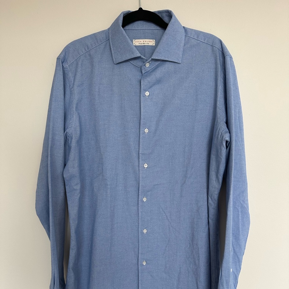 Luca Faloni button down shirt sz 16 1/2